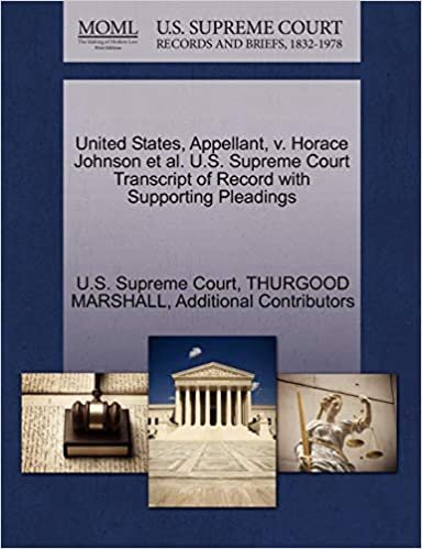 okumak United States, Appellant, v. Horace Johnson et al. U.S. Supreme Court Transcript of Record with Supporting Pleadings