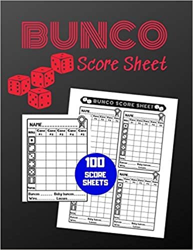 okumak Bunco Score Sheet: V.16 100 Bunco Score Pad for Dice game / Bunco Scorekeeping / Score Keeping Book Large size
