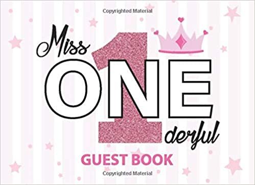 okumak Miss Onederful Guest Book: First Birthday Party Guestbook 1st Party Happy Birthday ,Baby Shower,Welcome Baby,Write Best Wishes Gift