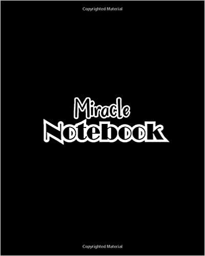 okumak Miracle Notebook: 100 Sheet 8x10 inches for Notes, Plan, Memo, for Girls, Woman, Children and Initial name on Matte Black Cover