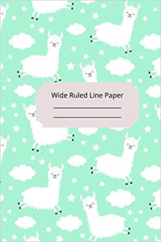okumak Baby Alpaca Theme Wide Ruled Line Paper