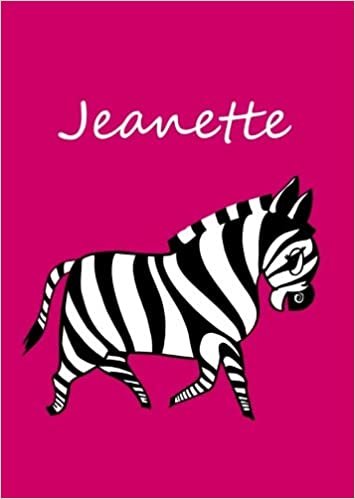 okumak Jeanette: personalisiertes Malbuch / Notizbuch / Tagebuch - Zebra - A4 - blanko