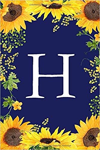 okumak H: Sonnenblume Journal / Notizbuch im praktischen Taschenformat mit Monogramm - liniert,soft cover Schreibheft Geschenkidee für Geburtstag, Muttertag