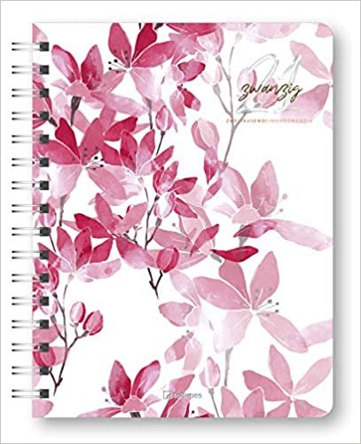 okumak Glamour Planner Pink Flowers 2021 - Diary - Buchkalender - Taschenkalender - 16,5x21,6