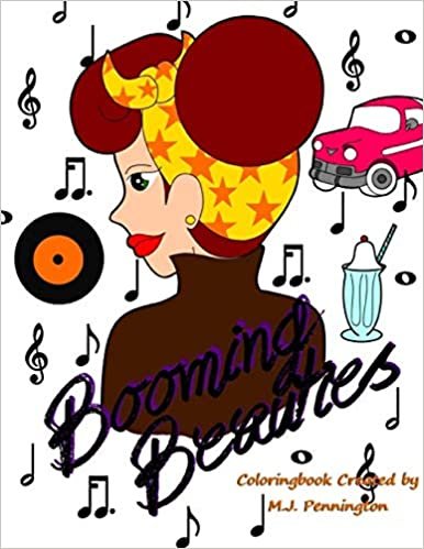 okumak Booming Beauties: Coloringbook by M.J. Pennington
