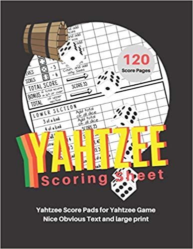 okumak Yahtzee Scoring Sheet: V.30 Yahtzee Score Pads for Yahtzee Game Nice Obvious Text and Large Print Yahtzee Score Card 8.5*11 inch