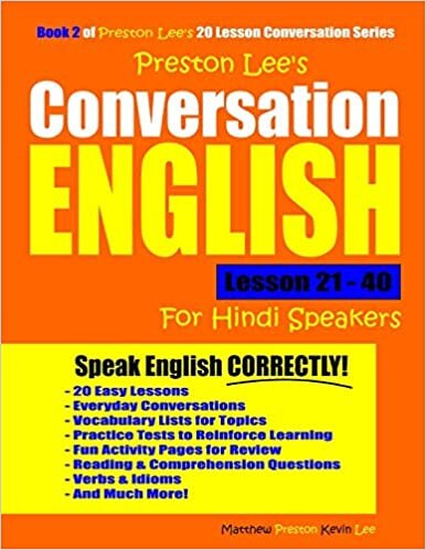 okumak Preston Lee&#39;s Conversation English For Hindi Speakers Lesson 21 - 40