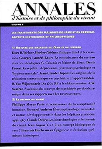 okumak Les Annales d&#39;histoire et de philosophie du vivant, n° 6, Les Maladies de l&#39;âme et du cerveau (6)