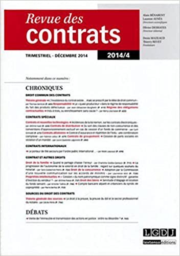 okumak REVUE DES CONTRATS N 4 - 2014 (RDC)