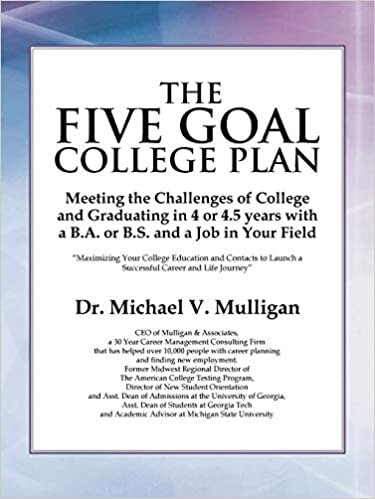 okumak The Five Goal College Plan: Meeting the Challenges of College and Graduating in 4 or 4.5 years with a B.A. or B.S. and a Job in Your Field