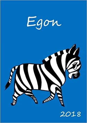 okumak 2018: personalisierter Zebra-Kalender 2018 - Egon - DIN A5 - eine Woche pro Doppelseite