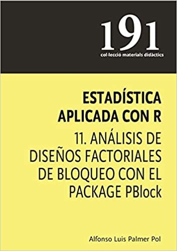 okumak Estadística aplicada con R 11. Análisis de diseños factoriales de bloqueo con el package PBlock