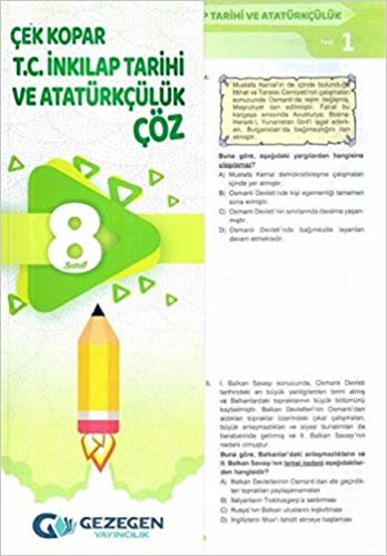 okumak 8. Sınıf T.C. İnkılap Tarihi ve Atatürkçülük Çek Kopar Yaprak Test