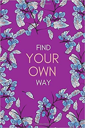 okumak Find Your Own Way: 6x9 Large Print Password Notebook with A-Z Tabs | Medium Book Size | Stylish Painting Floral Design Purple