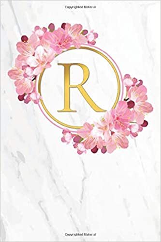 okumak R: Asian Blossom | Sakura / Marble / Gold | Super Cute Monogram Initial Letter Notebook | Personalized Lined Journal / Diary | Perfect for Writing / ... Marble Monogram Composition Notebook, Band 1)