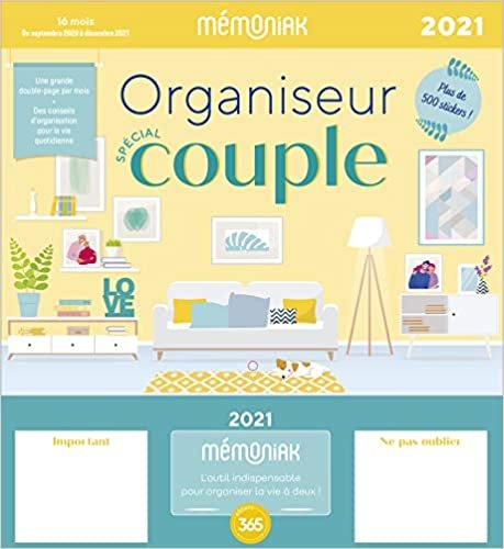 okumak Organiseur Mémoniak spécial Couple 2020-2021 (ORGANISEURS FAMILIAUX MEMONIAK)