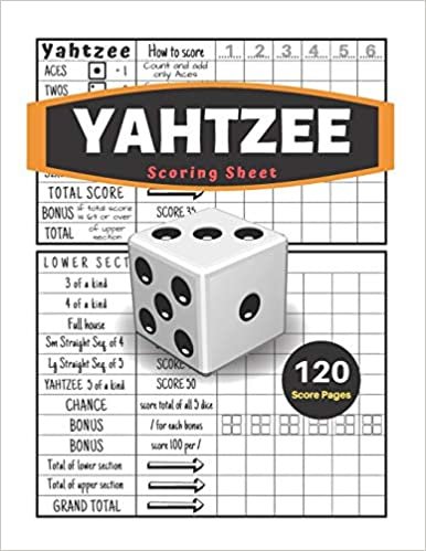 okumak Yahtzee Scoring Sheet: V.25 Yahtzee Score Pads for Yahtzee Game Nice Obvious Text and Large Print Yahtzee Score Card 8.5*11 inch