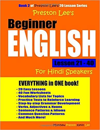okumak Preston Lee&#39;s Beginner English Lesson 21 - 40 For Hindi Speakers