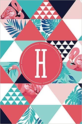 okumak H: 6x9 Lined Writing Notebook Journal with Personalized Initial Monogram, 120 Pages – Pink Tropical Beach Flamingo - Perfect Gift for Mother’s Day, ... or Any Day (Flamingo Monogram): Volume 8