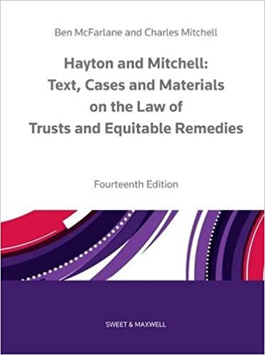 okumak Mcfarlane, B: Hayton and Mitchell on the Law of Trusts &amp; Equ