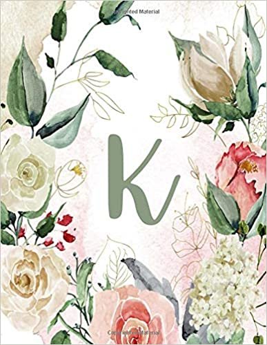 okumak K: Green Cream Floral 3-Year Monthly Calendar 2020-2022 (Green Cream Floral 3-Yr Calendar Alphabet Series - Letter K)
