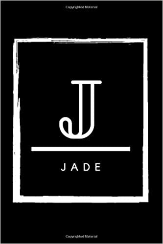 okumak J - Jade: Monogram initial J for Jade notebook | Birthday Journal Gift | Lined Notebook /Pretty Personalized Name Letter Journal Gift for Jade | 6x9 Inches , 100 Pages , Soft Cover, Matte Finish
