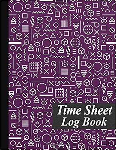 okumak Time Sheet Log Book: Employee Time Log | In And Out Sheet | 100 Pages | Timesheet | Work Time Record Book | Work Hours | Retro 90s Shapes Pattern | 8.5&quot; x 11&quot;