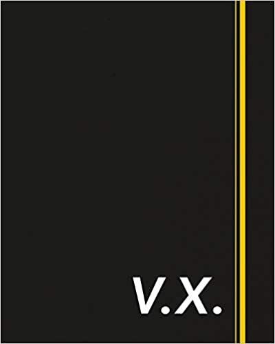 okumak V.X.: Classic Monogram Lined Notebook Personalized With Two Initials - Matte Softcover Professional Style Paperback Journal Perfect Gift for Men and Women