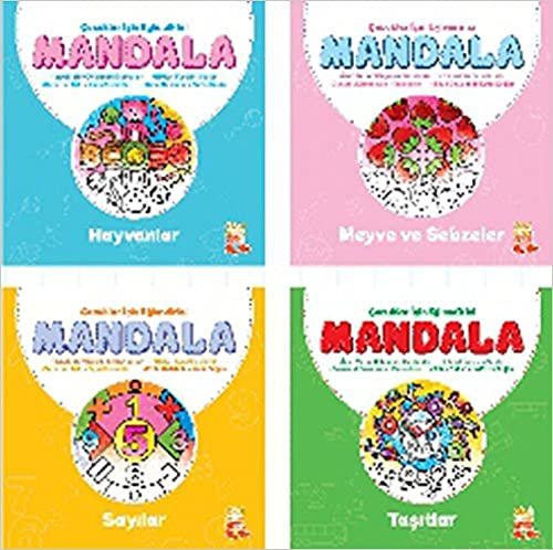 okumak Çocuklar İçin Eğlendirici Mandala  4 Kitap Set