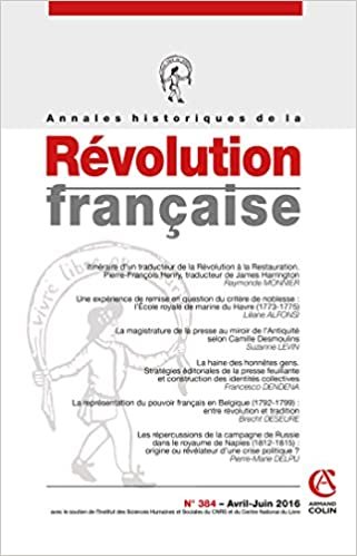 okumak Annales historiques de la Révolution française n° 384 (2/2016) Varia: Varia