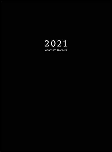 okumak 2021 Monthly Planner: 2021 Planner Monthly 8.5 x 11 with Black Cover (Hardcover)