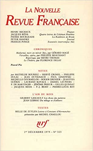 okumak LA N.R.F. 323 (DECEMBRE 1979) (LA NOUVELLE REVUE FRANCAISE)