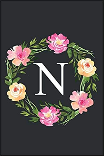 okumak N: Floral Monogram Initial Letter N Composition Notebook Journal for Girls and Women (Monogrammed Notebook)