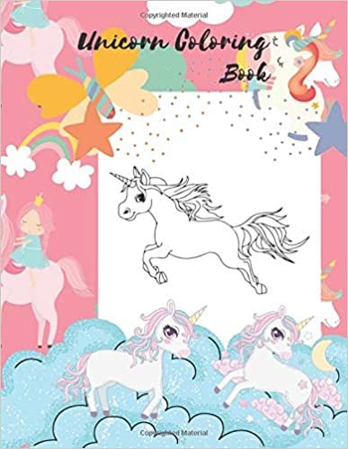 okumak Unicorn Coloring Book: Unicorn Coloring Book: For Kids Ages 4-8 (US Edition) (Silly Bear Coloring Books)