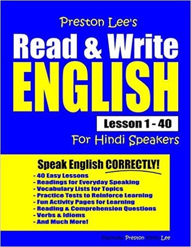 okumak Preston Lee&#39;s Read &amp; Write English Lesson 1 - 40 For Hindi Speakers