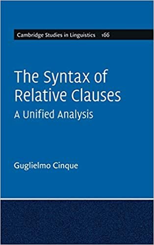 okumak The Syntax of Relative Clauses: A Unified Analysis (Cambridge Studies in Linguistics)