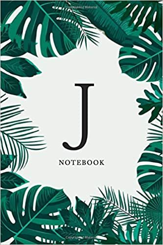 okumak Notebook J: Monogram Initial J Notebook for girls / women, Tropical, College Rule, Lined, 6 x 9 inches (150 pages) (Tropical Monogram)