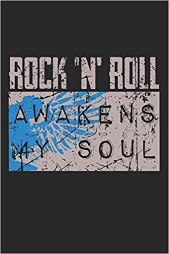 okumak Rock &#39;N&#39; Roll Awakens My Soul: Notebook A5 Size, 6x9 inches, 120 lined Pages, Rock &#39;N&#39; Roll Music Guitar Metal Hard Rock Vintage
