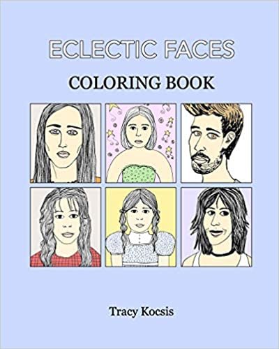 okumak Eclectic Faces Coloring Book