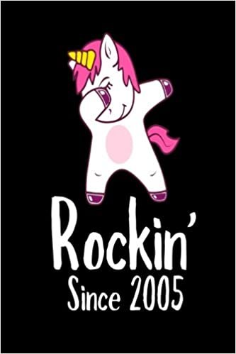 okumak Rockin&#39; Since 2005: Funny Dabbing Unicorn Birthday Gift Notebook