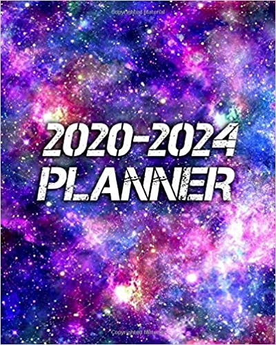 okumak 2020-2024 Planner: Stunning Abstract Galaxy Five Year Monthly Schedule Agenda with 60 Months Spread View | 5 Year Organizer with To-Do’s, U.S. Holidays, Inspirational Quotes, Vision Boards &amp; Notes