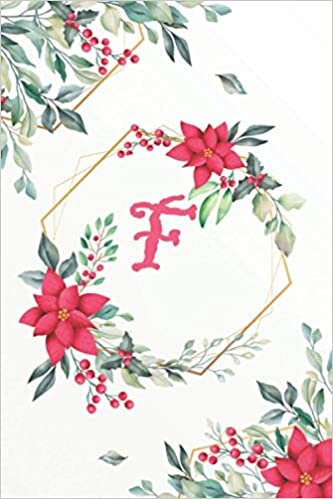 okumak F: Monogram Initial Notebook Letter F | birthday netebook | College Ruled| , Farmouse, Flowers, Woodgrain, Floral