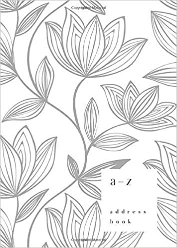 okumak A-Z Address Book: B6 Small Notebook for Contact and Birthday | Journal with Alphabet Index | Hand-Drawn Brush Hipster Cover Design | White