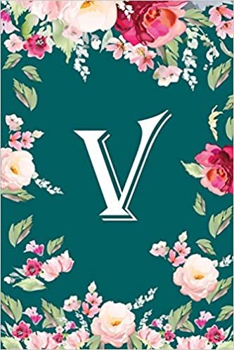 okumak V: Flower Monogram Initial V Floral Watercolor Beautiful