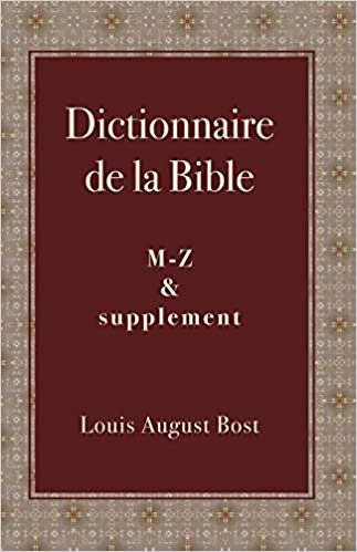 okumak Dictionnaire de la Bible: M-Z &amp; supplément