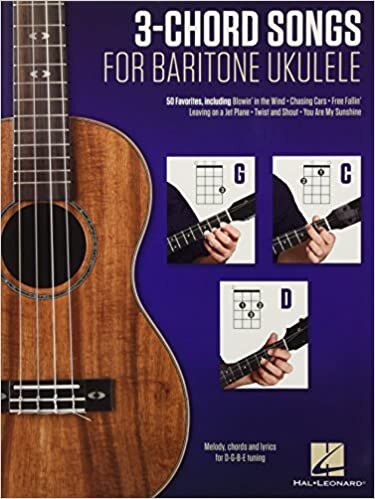 okumak 3-Chord Songs for Baritone Ukulele (G-C-D): Melody, Chords and Lyrics for D-G-B-E Tuning