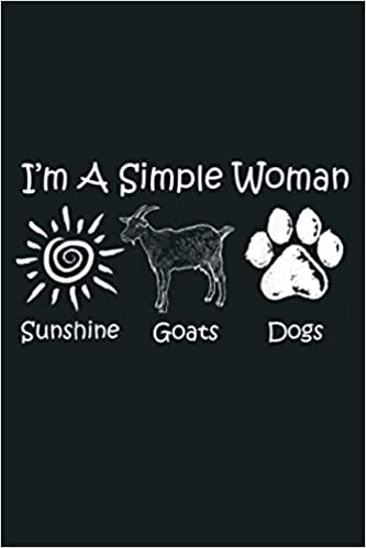 okumak I M A Simple Woman Love Sunshine Goats And Dog: Notebook Planner - 6x9 inch Daily Planner Journal, To Do List Notebook, Daily Organizer, 114 Pages