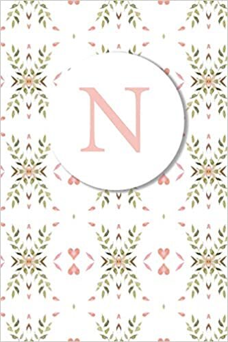okumak N: Pink Floral Monogram Sketchbook | 110 Sketchbook Pages (6 x 9) | Floral Watercolor Monogram Sketch Notebook | Personalized Initial Letter Journal | Monogramed Sketchbook