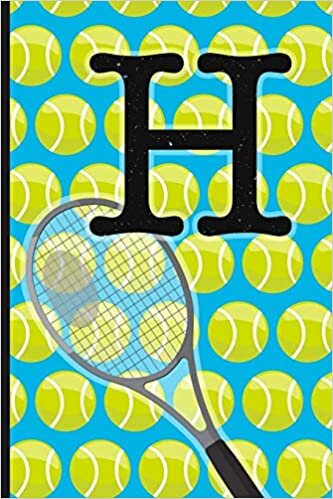 okumak H: Tennis Monogram Initial Notebook for boys Letter H | 6&quot; x 9&quot; - 120 pages, Wide Ruled| Sports, Athlete, School Notebook