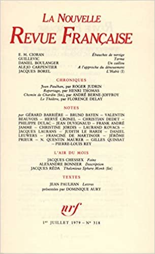 okumak LA N.R.F. 318 (JUILLET 1979) (LA NOUVELLE REVUE FRANCAISE)